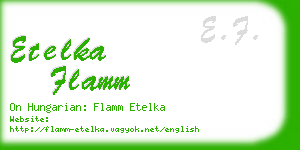 etelka flamm business card